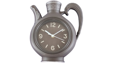 Classic Brown Teapot Timepiece