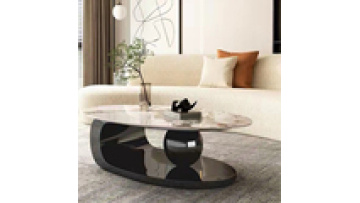 New design modern gold stainless steel leg  sintered stone living room coffee table  office coffee table center table1