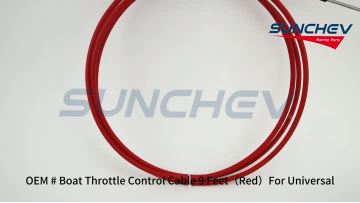 Boat Throttle Control Cable 9 Feet（Red）