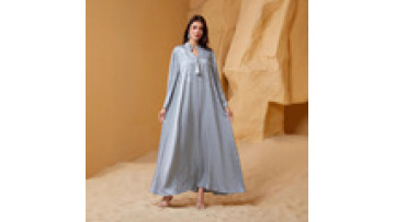 Glitter Rhinestone Jalabiya with Tassel Dubai Muslim Abaya Arab Elegant Islamic Robe for Ramadan1
