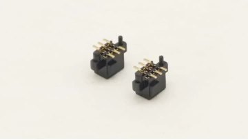 1.27mm Pitch Female Header Connector Dual Row SMT With External Posts of Different Sizes U-Type H4.3mm 2*3P