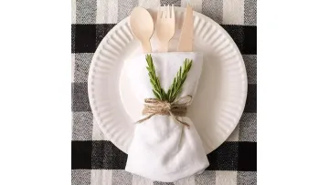 Disposable Biodegradable Bamboo Wooden Cutlery Set for Eco Friendly Food Service1