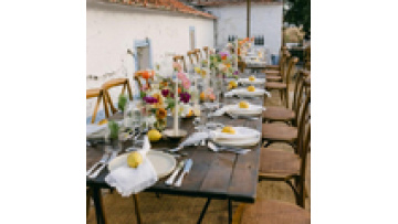 Hot Selling  Products  Commercial Furniture Rectangle Shape Nature Wood Hotel  Folding Outdoor Banquet  Wooden  Wedding Table1