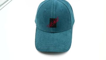  Peacock Blue Corduroy Baseball Cap