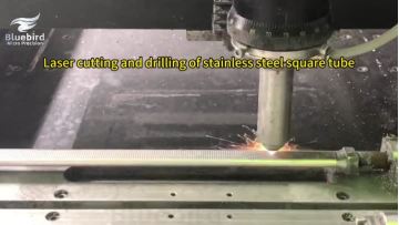 Laser cutting and drilling of stainless steel squa