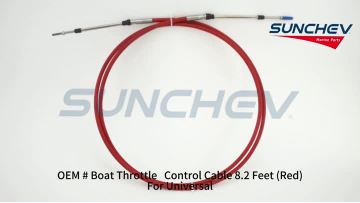 Boat Throttle   Control Cable 8.2 Feet (Red)