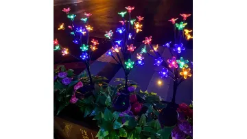 Colorful Waterproof Solar Flower Lights for Garden Decor1