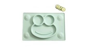 Silicone Cute Frog Placemat Baby Silicon Children Plates Set Silica Child Plate Mat With Suction1