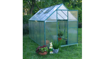 Buy Green House garden Sunshine Room pc Board aluminum Alloy Frame windproof Greenhouse Adjustable Roof Vent rain Gutter Greenhouse Patio Lawn greenhouse Garden Sunshine Room aluminum Powder Coated Greenhou