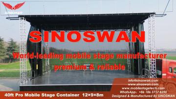 Experience the Power of SINOSWAN 40ft Hydraulic Stage Truck — the ultimate solution for large-scale outdoor events, concerts, and festivals!