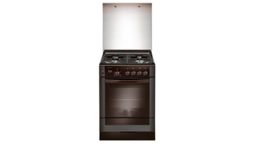 Silvery Stove and Gas Oven