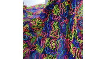 nigeria cord lace fabric embroidery fabric multi color cord 3d mesh fabric for dress1