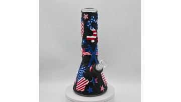 Polymer Clay Independence Day Theme Glass Bong