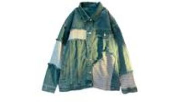 Splice Denim Olive Color Jacket Cotton Fabric Jackets Manufacturer Mens Jean Denim Jacket For Men1