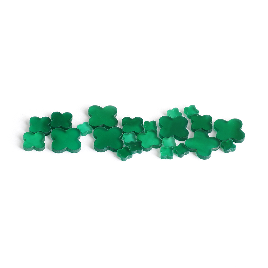 Four Clover Green Agate For necklace Making
