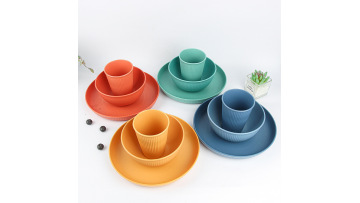 Wheat straw household tableware set