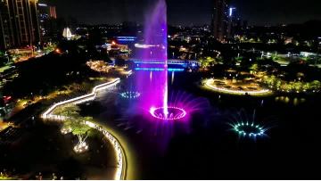 Beautiful musical fountain