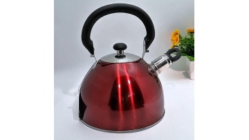 FH-261 Bright red Black nylon handle tea kettle