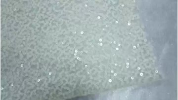 New Beige Sequined Mesh Fabric Fish Scale  Sequin Fabric For Dress1