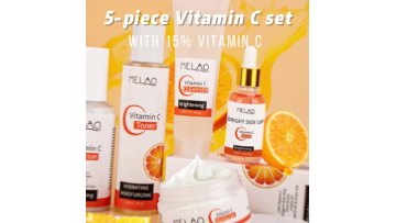 MELAO Private Label Vitamin C Face Vegan Natural Skincare Kit Anti Aging Organic Korean Facial Skin Care Gift Set1