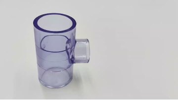 clear  pvc reducing  tee