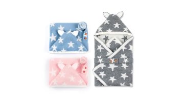 Newborn Winter Knit Star Receiving Blanket Sweater Crochet Handmade Button for Baby Sleeping Bag Baby Quilt Blanket1
