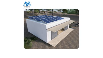 Container house with solar panels