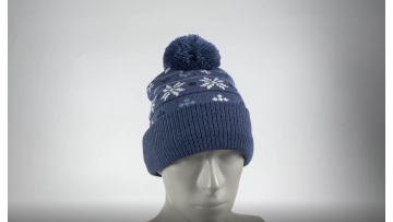 knitted jacquard winter hat