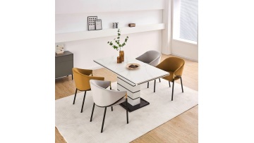 TL-23E02 MDF extension dining table seat 6