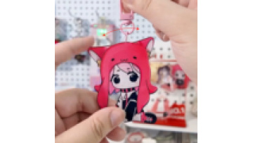 Promotion Creative Custom Shake Ears Acrylic Shaker Keychain Movable Custom Shake the Acrylic Keychain1