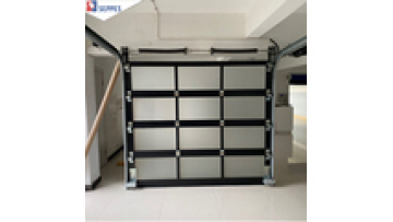 Surface High quality after sales waterproof solid wood garage doors garage door with windows1
