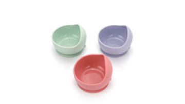 Food grade children tableware high temperature resistant silica gel bowl with cover drop proof suction cup bowl1