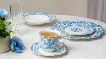 20PCS Blue Dinnerware Porcelain Tableware Plates Ceramic Dinner Set for Restaurant Hotel1