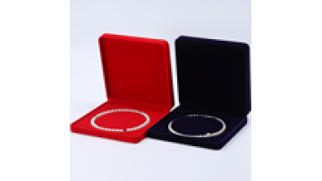 Cold macro custom custom logo wholesale jewelry packaging box Luxury velvet pearl necklace set jewelry box1
