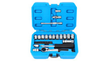 29pcs CrV Ratchet Socket Wrench Set, Reversible&Impact, with Hard Case for Car Auto Repair, Workshop, House DIY (OEM Accepted)1