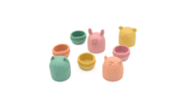 Wholesale Food grade Silicone bath toy animal shape baby interactive bathroom toy children's splash for kids play1