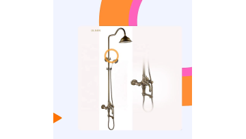 Classical bathroom shower faucet with shower head sanitary brass antique bronze faucet1