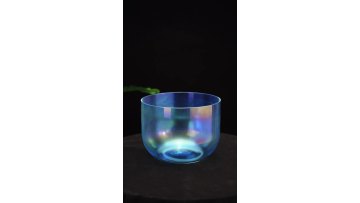  Q're Clear Blue Crystal Singing Bowl