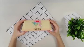 Custom flamingo style silicone pencil case