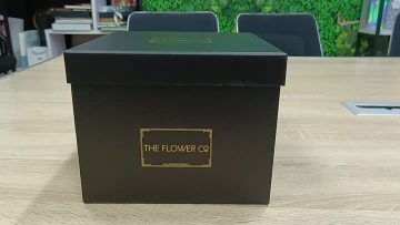 Black flower box