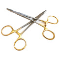 Gold handle insert with scissors needle holder double eyelid plastic surgery stainless steel tool multifunctional needle holder