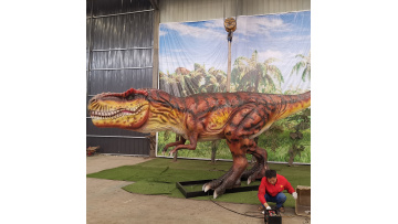 Realistic Tyrannosaurus Rex dinosaur roar sound and interactive actions