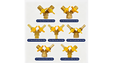 Full Brass Thickened Three-Way Butterfly Valve