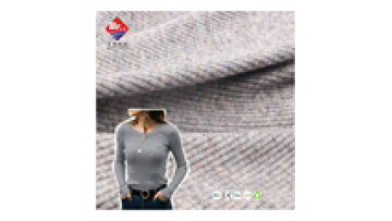 OEM Recycled Rayon Nylon Polyester 230GSM Custom Knitted Dyed Stretch Ribbed Single Jersey Fabric for Sweater Blouse Garment1