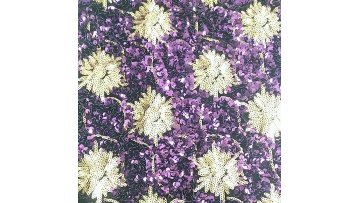 Fabric High-quality Velvet Embroidered for Garment Sequin Fabric R Floral Embroidered Lace Spandex / Polyester Eco-friendly1