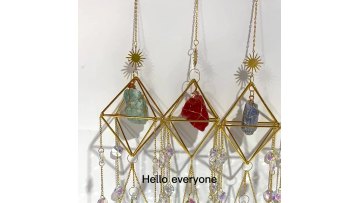Wholesale Various Shapes Healing Stones Crystal Prism Wind Chime Natural Raw Crystal1