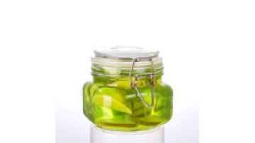 Clear Stainless Steel Clasp Glass Bottle Food Storage Jar 500ml 750ml 1000ml Seal Jar1