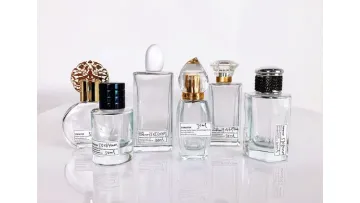 New Design Unique Perfume Bottle Wholesale Custom Logo 30ml 50ml 100ml High Quality Square Empty Glass Perfume Spray Bottle1