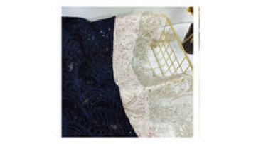 2024 Hot selling high quality flower French Sequins Lace Fabric sequin mesh cord lace fabric guipure lace fabric for women dress1