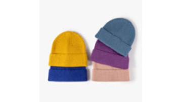 Custom Winter Cuffed Knitted Hats Embroidery Beanies Solid Color Unisex Warm Caps Winter Caps for Men1